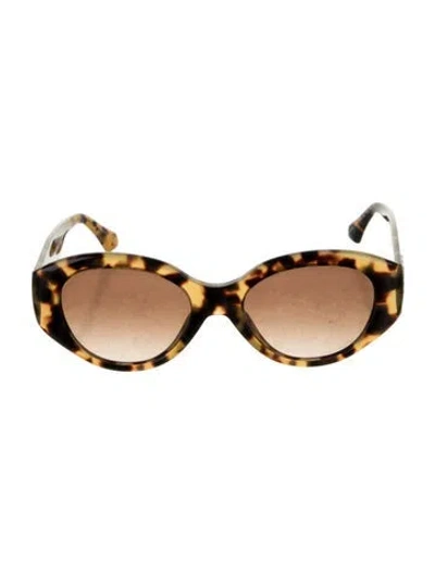 Pre-owned Off-white X Sunglass Hut Cat-eye Sunglasses In Brown