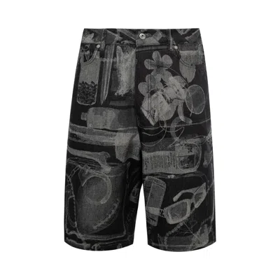 Pre-owned Off-white X-ray Denim Shorts 'black/white' | Men's Size 31