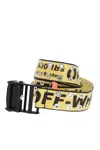 Off-white Yellow Logo Studded Belt In Yellow