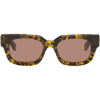 Off-white Yellow Rochester Sunglasses In Brown