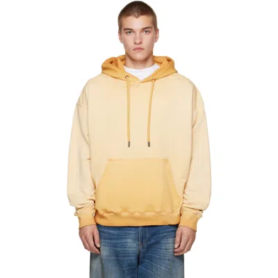 Off-white Yellow Rugs Arrow Skate Hoodie In Gold