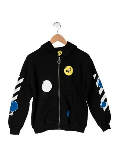 Pre-owned Off-white Kids' Zip Sweatshirt In Black