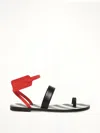 Off-white Zip Tie Flat Capri In Multi