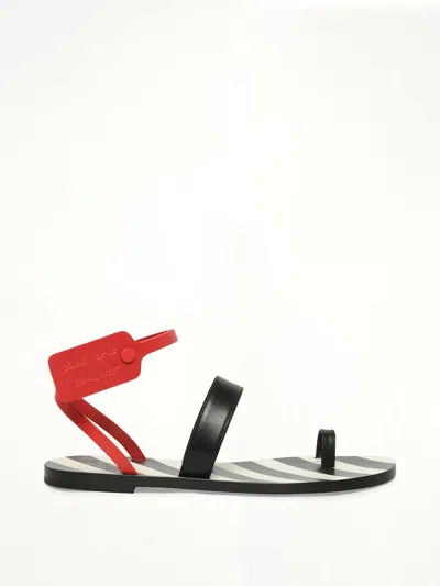 Off-white Zip Tie Flat Capri In Multi