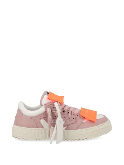Off-white Zip Tie Panelled Sneakers In Pink
