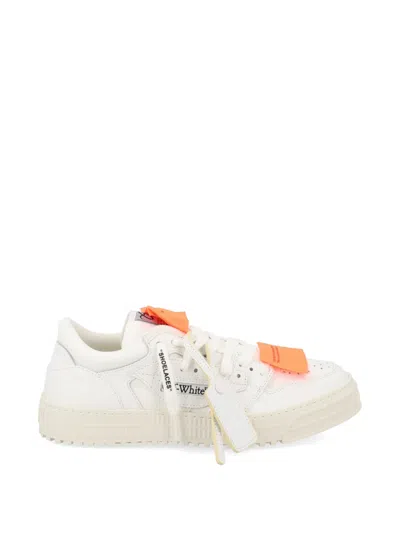 Off-white White Calf Leather Bos Taurus Low Top Sneakers In Multi
