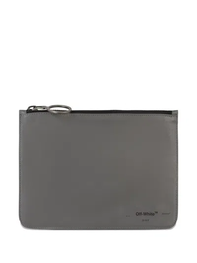 Off-white Zip Wallet In Gray