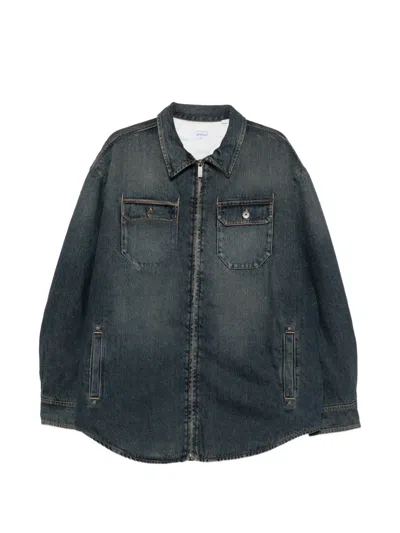Off-white Zip-fastening Shirt In Blue