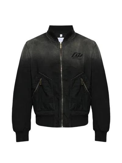 Off-white Owr Grad Logo Bomber Jacket In Black