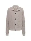 O.files Buttoned Interlaced Cardigan In Gray