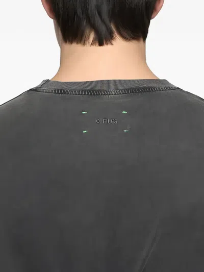 O.files Round-neck T-shirt In Gray