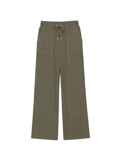 Oflab Drawstring Wide-leg Track Pants In Green