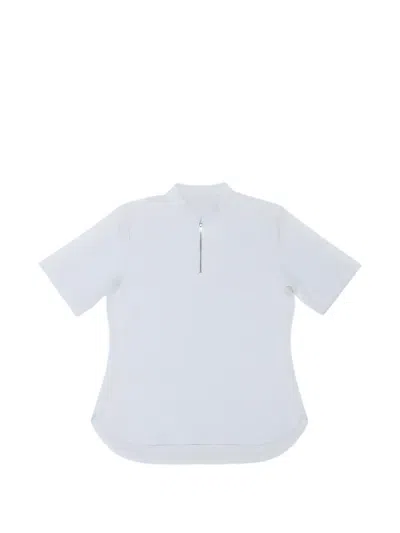 Oflab Zip-fastening Short-sleeve T-shirt In Blue