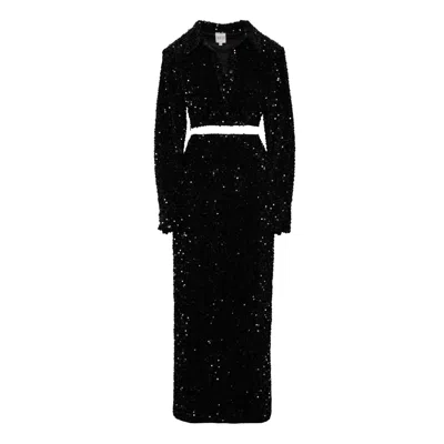 Ofuure Black Laura Sequin Set In Onyx
