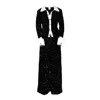 Ofuure Black Rei Sequin Pant Set In Onyx In Black