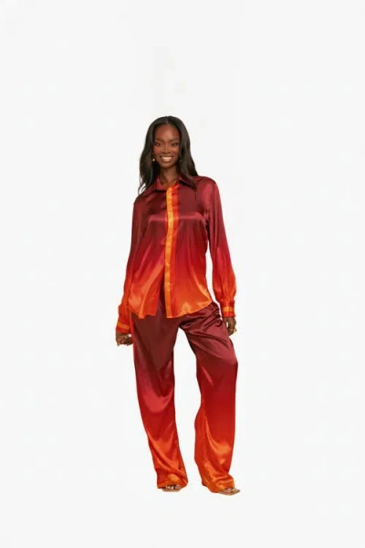 Ofuure Dawn Pant Set In Red
