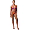 Ofuure Luna Reversible Bikini Top In Multi