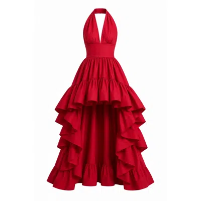 Ofuure Women's Ama Hi-low Dress In Red