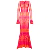 Ofuure Women's Anu Pink Mermaid Maxi Dress In Red