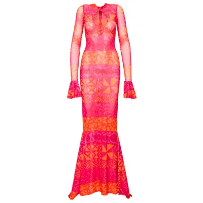 Ofuure Women's Anu Pink Mermaid Maxi Dress In Red