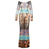 Ofuure Women's Black / Blue Anu Black Off Shoulder Maxi Dress In Black/blue