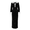 Ofuure Black Rei Sequin Pant Set In Onyx In Black