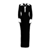 Ofuure Women's Robin Velvet Maxi Dress In Black Onyx In Black