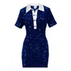 Ofuure Women's Daya Sequin Mini Dress In Blue Sapphire In Blue