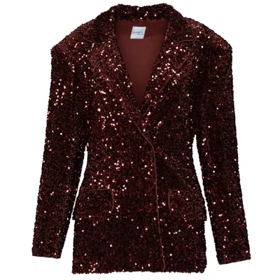 Ofuure Women's Brown Liza Sequin Blazer In Bronzite