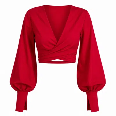 Ofuure Women's Dana Wrap Top In Red