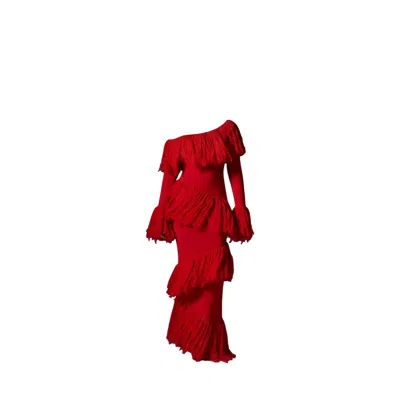 Ofuure Women's Igho Sequin Fringe Maxi Dress In Red