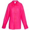 Ofuure Women's Linen Nikki Button Up Shirt In Pink In Pink