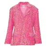 Ofuure Women's Pink / Purple Liza Sequin Blazer In Tourmaline In Pink/purple