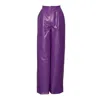 Ofuure Women's Pink / Purple Ono Faux Leather Pants In Purple In Pink/purple