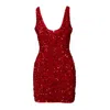 Ofuure Women's Red Leila Mini Sequin Dress In Ruby In Red