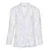 Ofuure Women's White Liza Sequin Blazer In Pearl In White