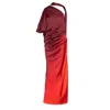 Ofuure Women's Yellow / Orange / Brown Dawn Drape Maxi Dress In Yellow/orange/brown