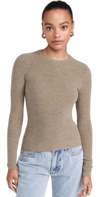 Ogd One Grey Day Bristol Merino Crewneck Sweater Fawn
