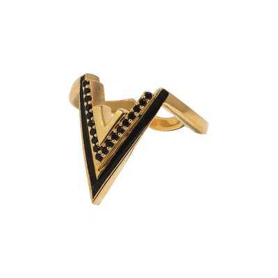 Ogé Jewelry Women's Black / Gold Valor Ring - Gold In Multi