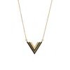 Ogé Jewelry Women's Gold / Black Valor Necklace - Gold In Multi