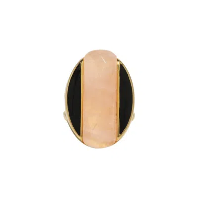Ogé Jewelry Women's Pink / Gold / Black Harmonia Ring - The Greek Goddess Of Harmony And Concord