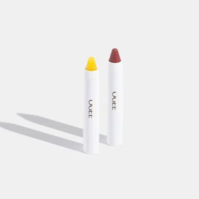 Ogee Lip Minimalist Duo Including Sculpted Lip Oils In Clear And Rosalia By  Organic Skincare & Makeu In Multi