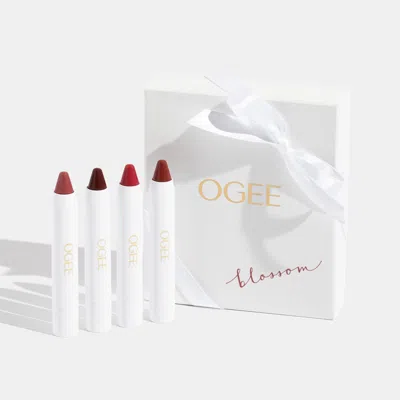 Ogee Plumping Tinted Lip Sets For Buildable Color By  Organic Skincare & Makeup Blossom In Multi