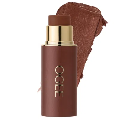 Ogee Sculpted Cream Bronzer And Contour Stick Copper 0.28 Oz/8 G In Brown