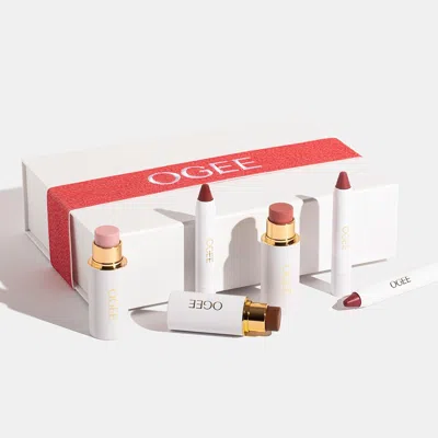 Ogee Ultimate Color Collection Including Three Sculpted Face Sticks And Three Tinted Sculpted Lip Oils 8g In Transparent