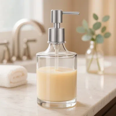 Oggi 10 oz Round  Soap Dispenser - Chrome Pump