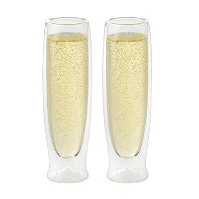 Oggi 2 - Piece 6oz. Glass Flute Glassware Set In Clear