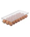 Oggi 21 Egg Tray Stackable Covered Egg Holder In Clear