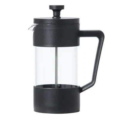 Oggi 3 Cup Borosilicate French Press Coffee Maker (350 Ml, 12 Oz) In Black