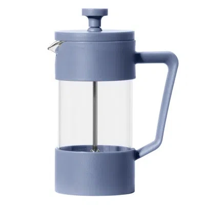 Oggi 3 Cup Borosilicate French Press Coffee Maker (350 Ml, 12 Oz) In Blue